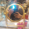 Aurelie Gold Tabletop Mirror